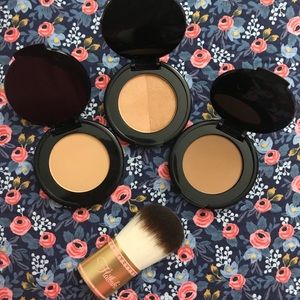 Too faced bronzer, tarte blush, and the balm blush